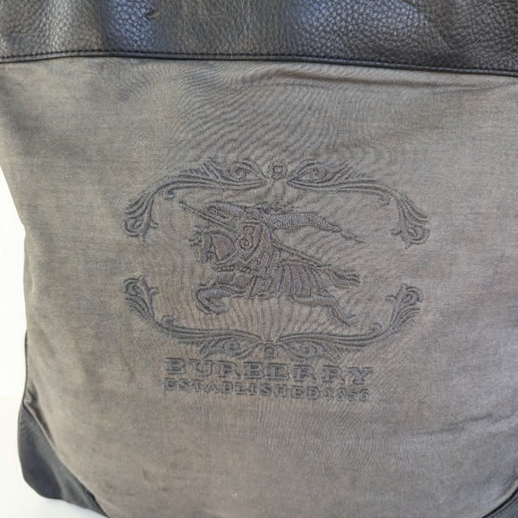 🩶Burberry Gray Logo Canvas Tote Bag - Picture 5 of 16